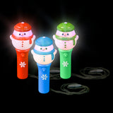 Light Up Snowman Wand Necklace (12 Pc Display)