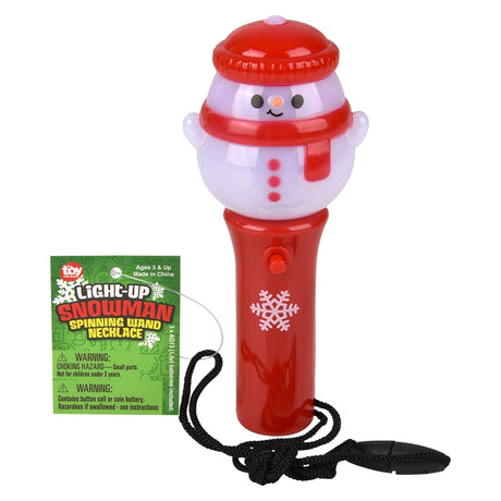 Light Up Snowman Wand Necklace (12 Pc Display)