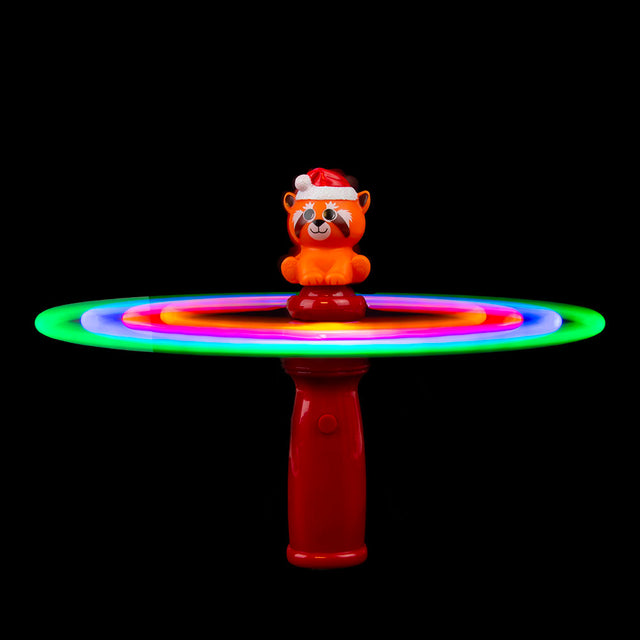 Light-Up Red Panda Christmas Spinning Wand