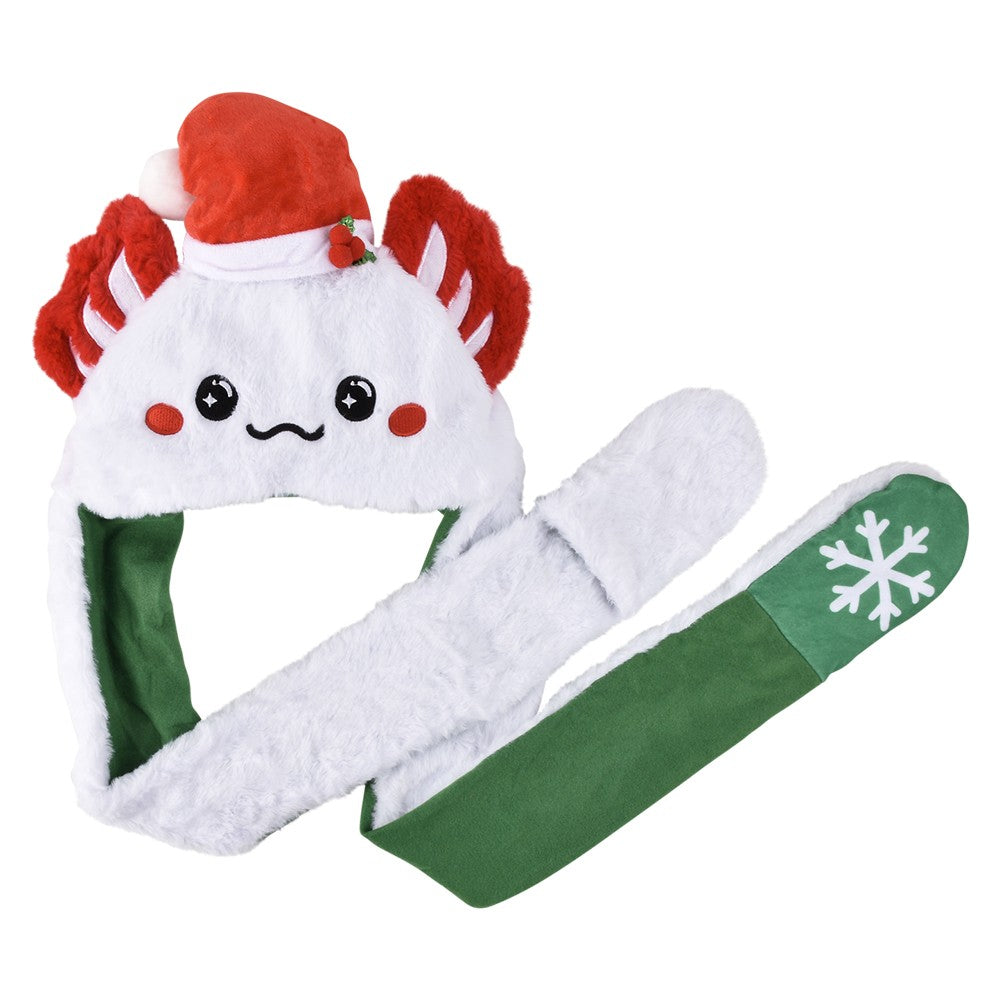 Light-Up Christmas Axolotl Hoodie Hat (3 Pc)