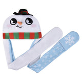 Light-Up Christmas Plush Hoodie Scarf Assortment (6 Pc)