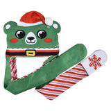 Light-Up Christmas Plush Hoodie Scarf Assortment (6 Pc)