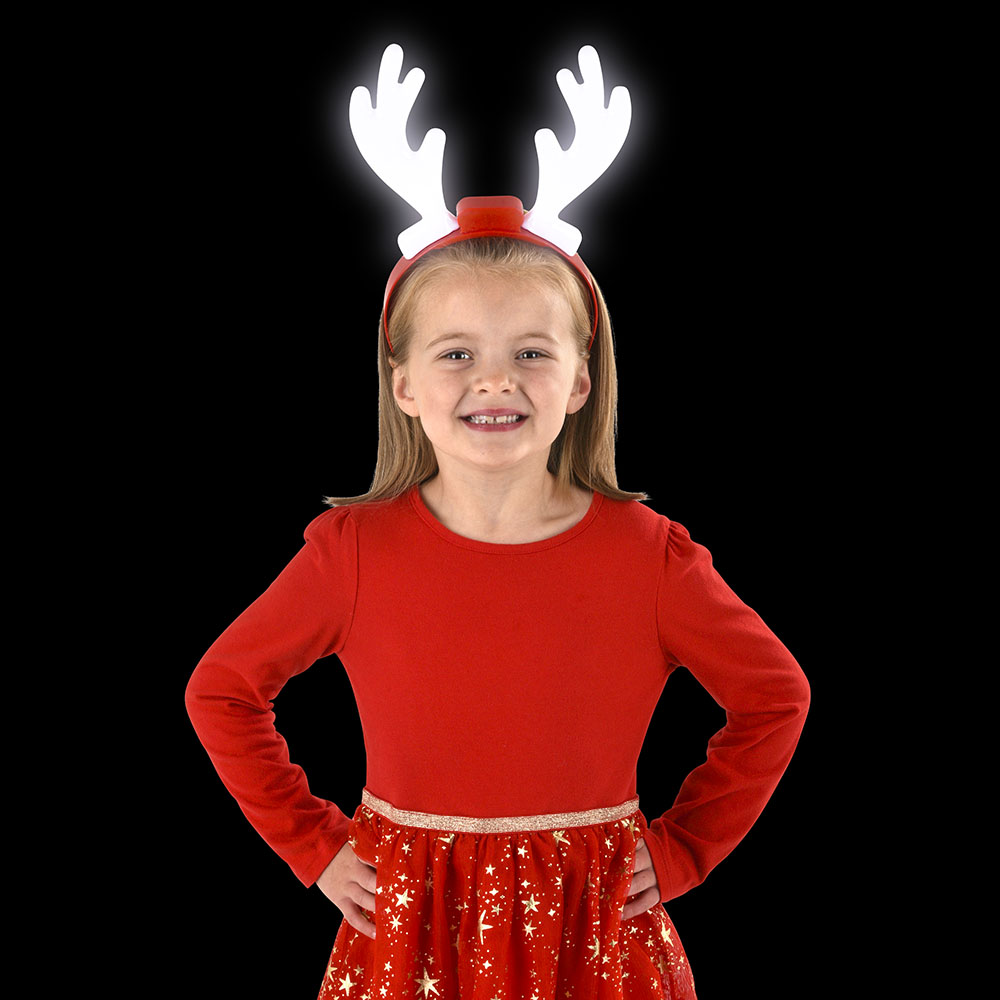 Light-Up Holiday Reindeer Antlers 10"