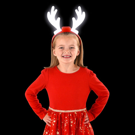 Light-Up Holiday Reindeer Antlers 10"