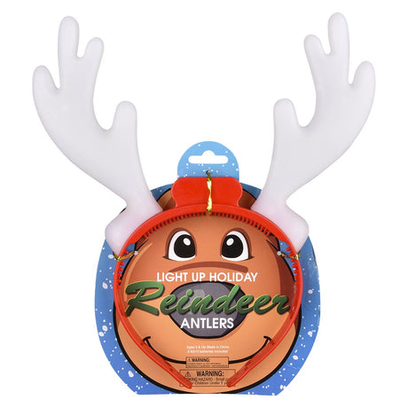 Light-Up Holiday Reindeer Antlers 10"