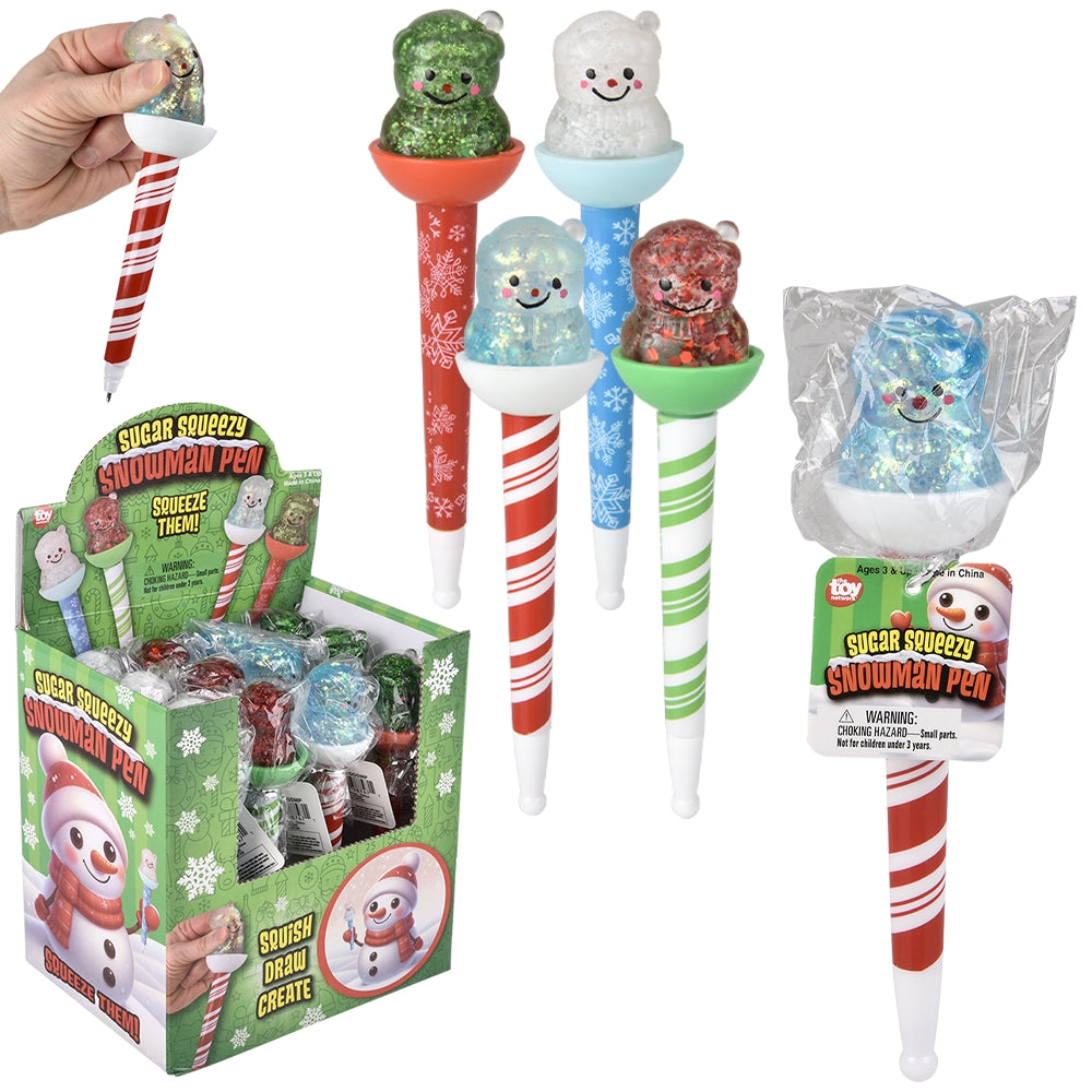 Snowman Squeezy Pens (12 PC Display)