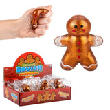Squish Sticky Gingerbread Man (12 Pc Display)