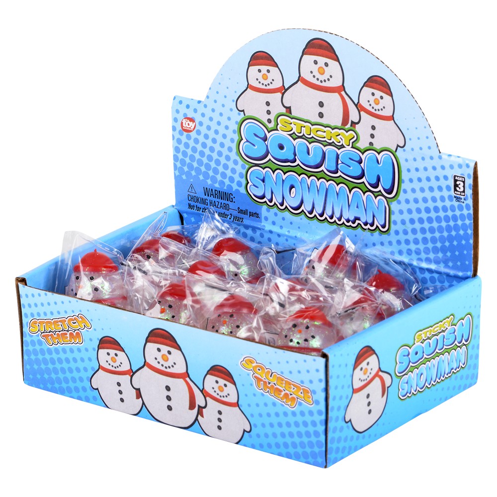 Squish Sticky Snowman (12 PC Display)