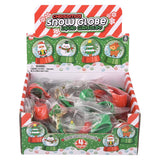 Christmas Liquid Snow Globe Wristlet Clip On (12 Pc Display)