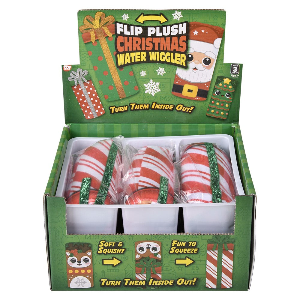 Christmas Plush Water Wiggler 5.5" (6 Pc Display)