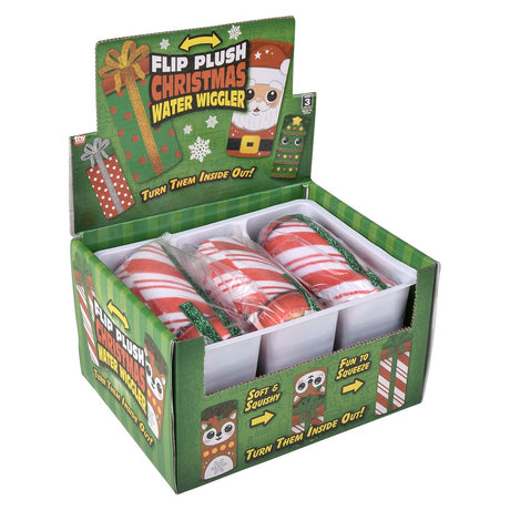 Christmas Plush Water Wiggler 5.5" (6 Pc Display)