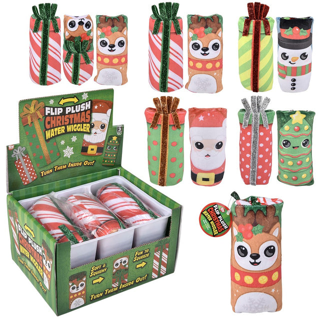 Christmas Plush Water Wiggler 5.5" (6 Pc Display)
