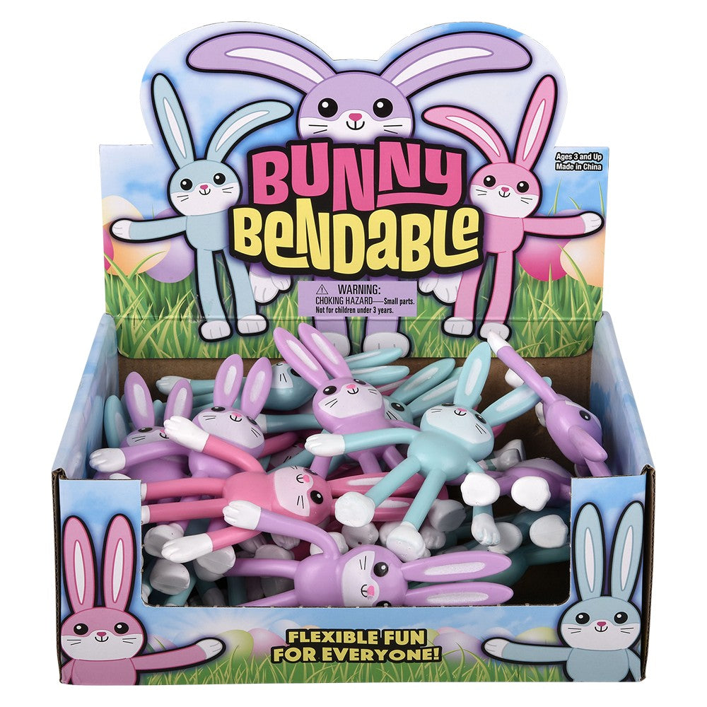 Bendable Easter Bunnies (24 Pc Display)