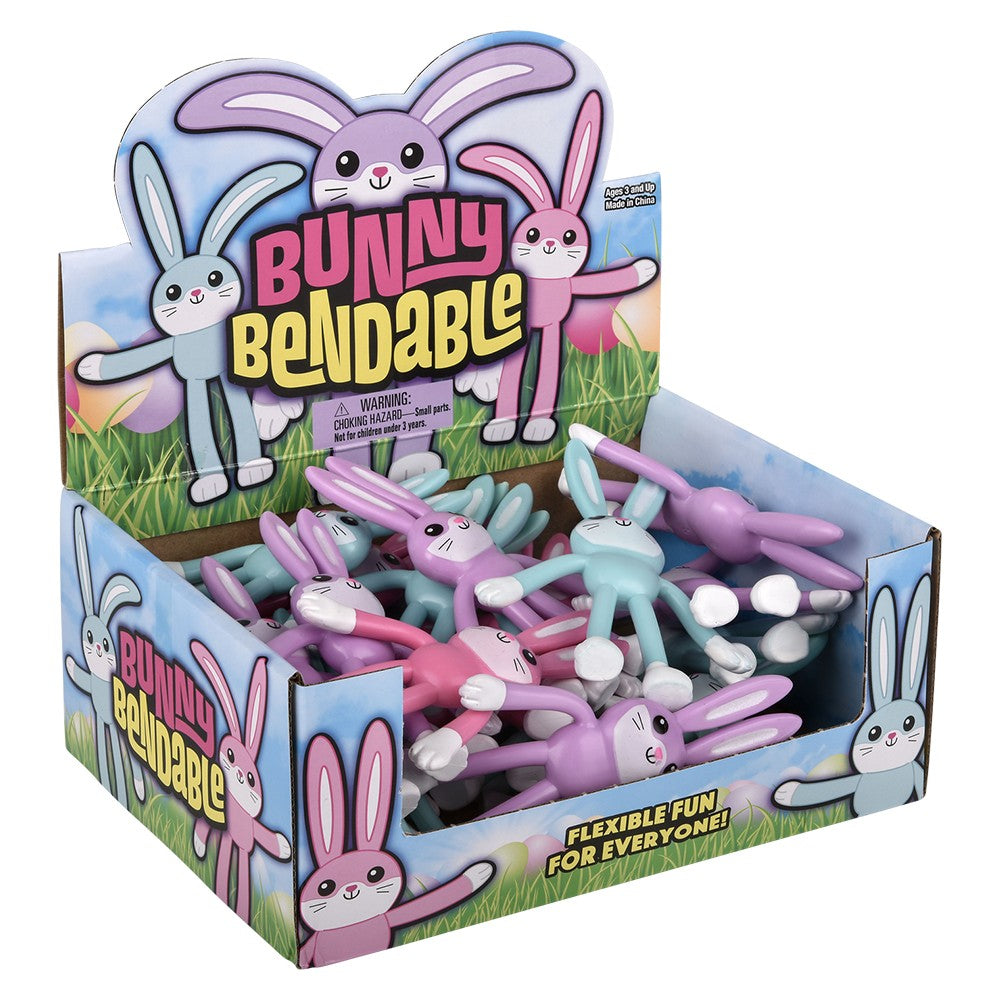Bendable Easter Bunnies (24 Pc Display)