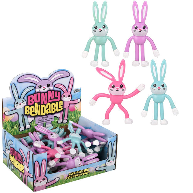 Bendable Easter Bunnies (24 Pc Display)