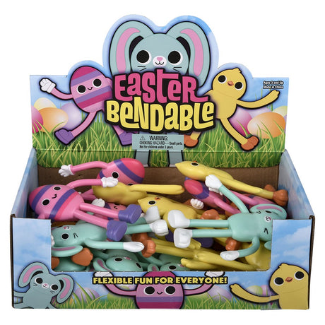 Easter Bendable Figures 4.5" (24 Pc Display)