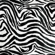 Zebra White Poly Cotton Fabric,
