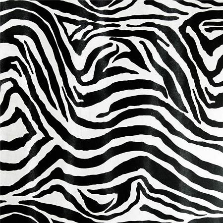 Zebra White Poly Cotton Fabric,