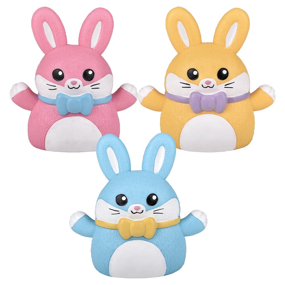 Easter Bunny Stretchy Hand Puppet 6" (12 PC Display)