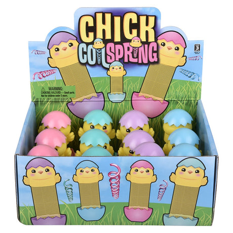 Easter Chick Fidget Spring 4.7" (12 Pc Display)