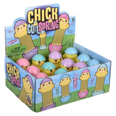 Easter Chick Fidget Spring 4.7" (12 Pc Display)