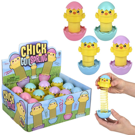 Easter Chick Fidget Spring 4.7" (12 Pc Display)