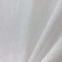 Zeek Fabric Sheer - Metallic Zig Zag Embroidered Sheer Fabric, White, Ivory, Silver, 118" Width (1 Yard)