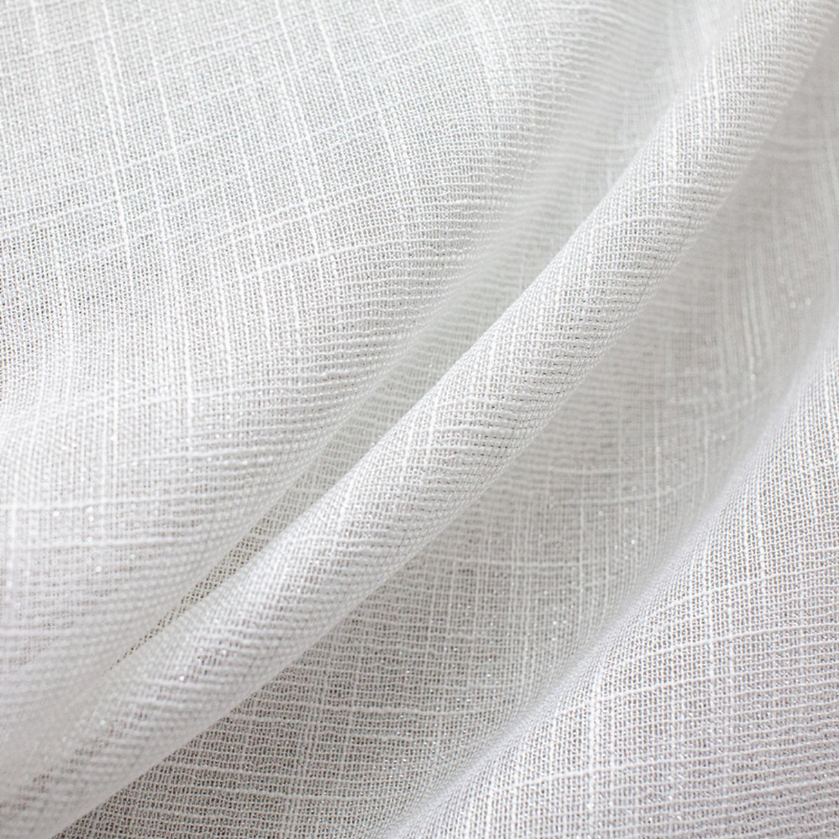 Zeil Fabric Polyester Fabric - Solid Metallic Thread Sheer, 110" Width (1 Yard)