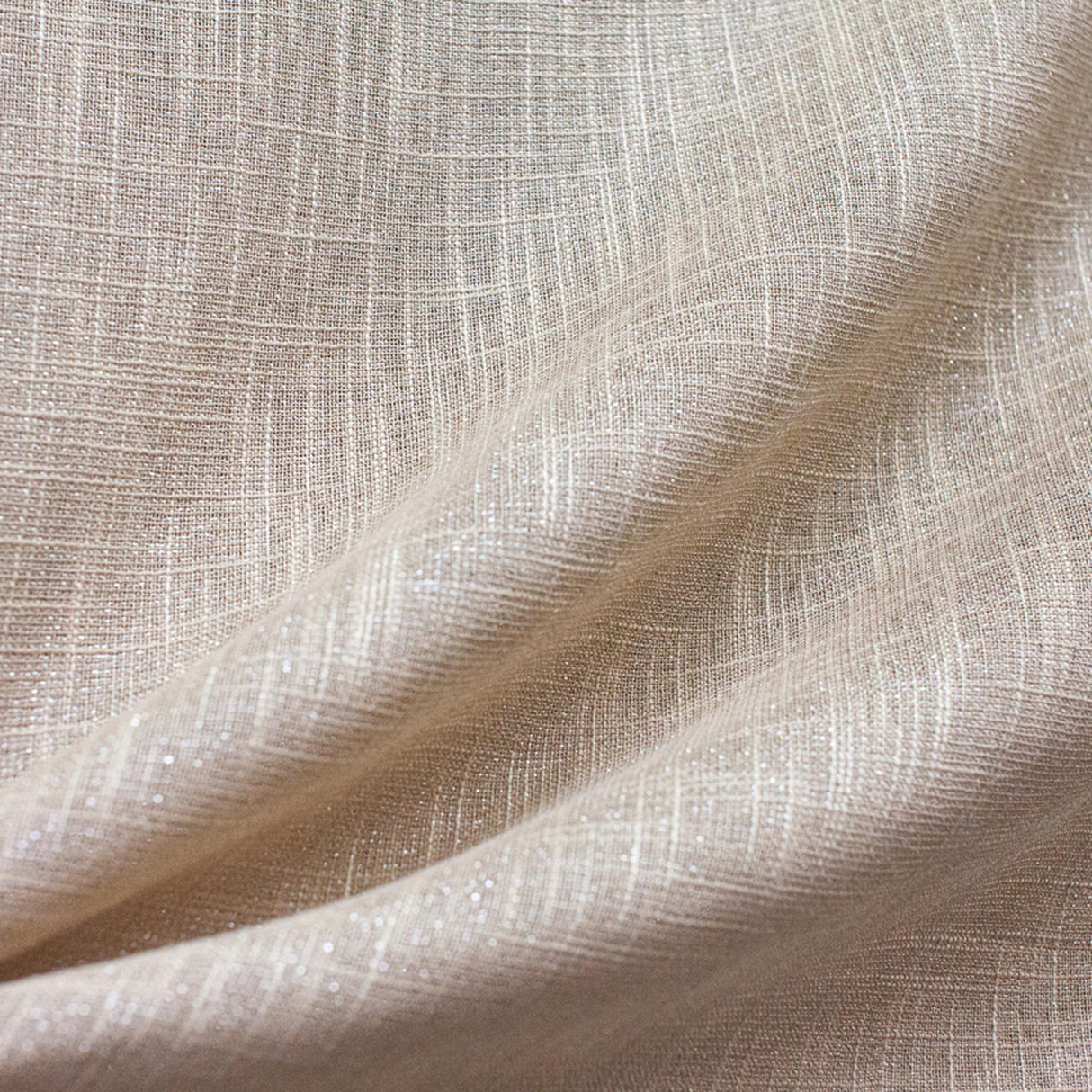 Zeil Fabric Polyester Fabric - Solid Metallic Thread Sheer, 110" Width (1 Yard)