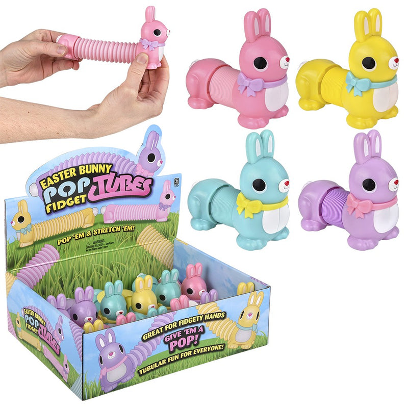 Easter Bunny Fidget Pop Tube 7" (12 Pc Display)