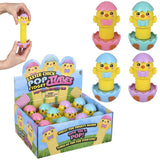 Easter Chick Fidget Pop Tube 7" (12 Pc Display)