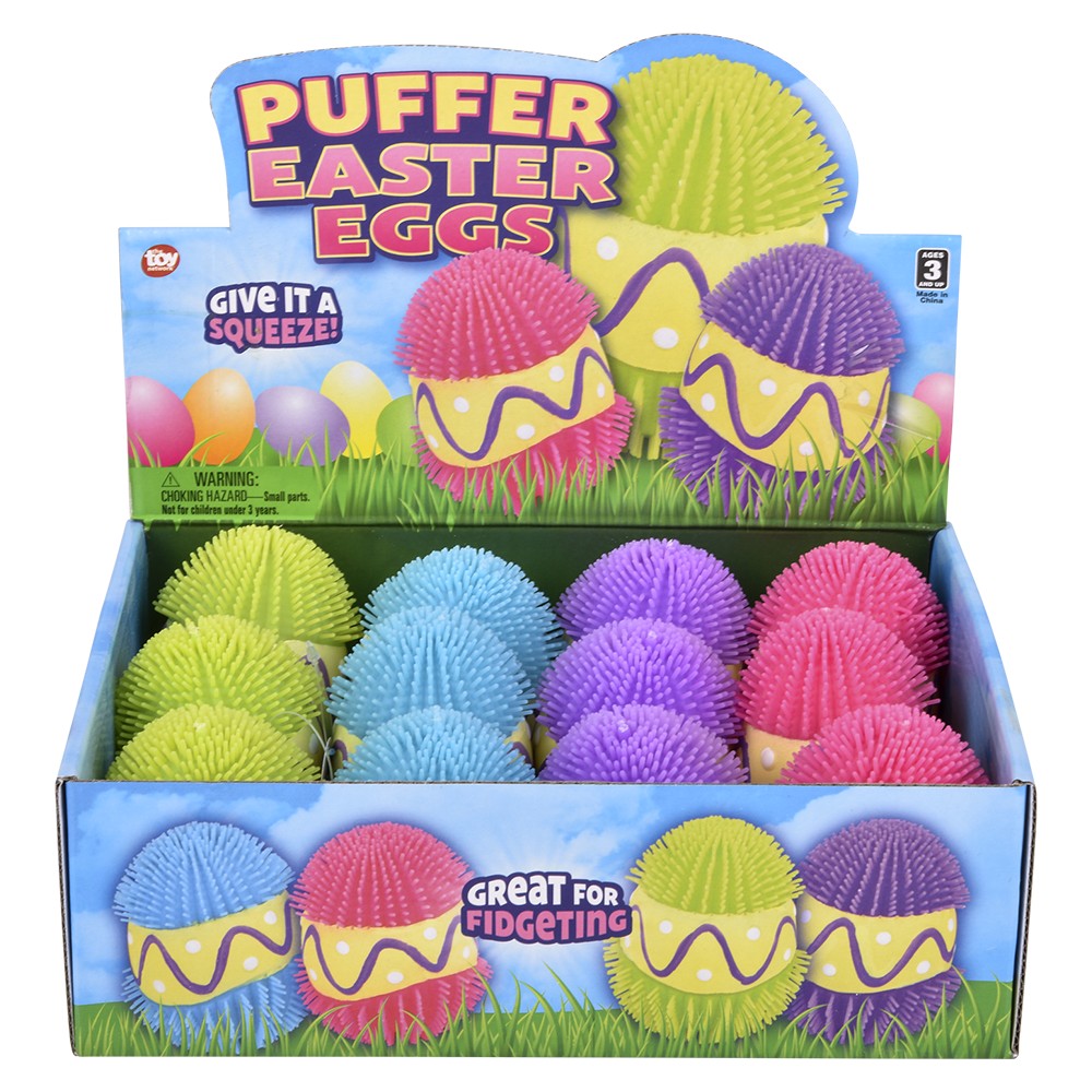 Easter Egg Puffer Toy (6 Pc Display)
