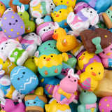 Easter Character Assortment Mini Rubber Figures (50 Pc)