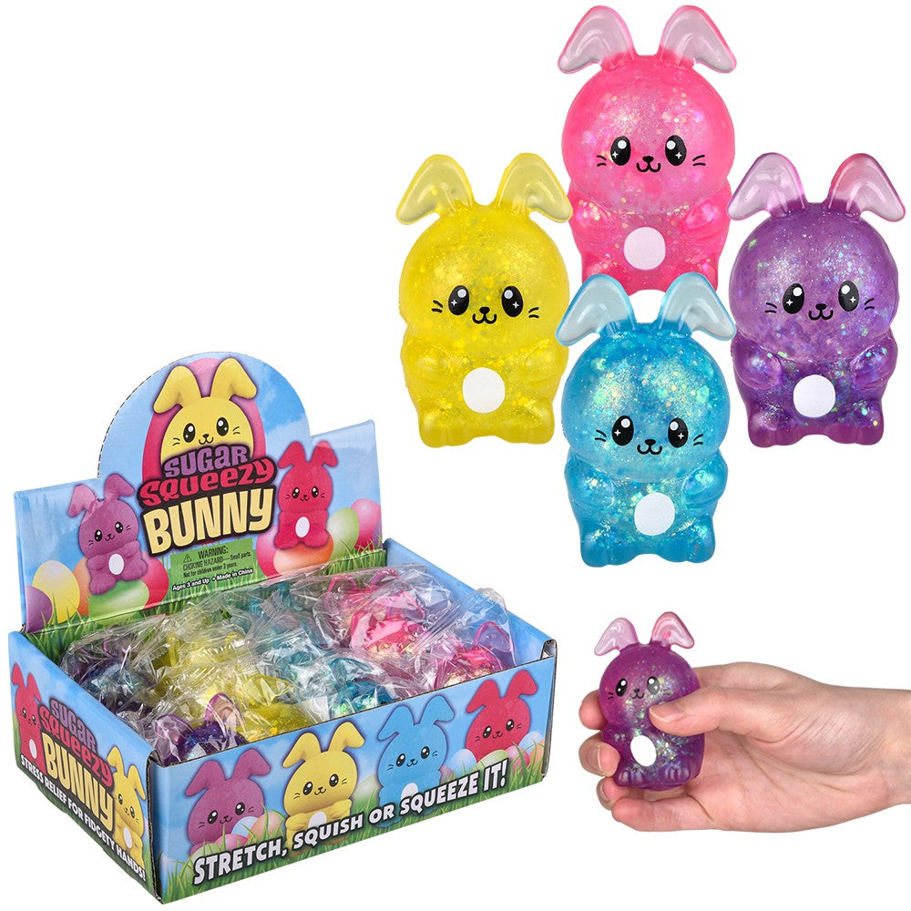 Squeezy Sugar Easter Bunny 2.5" (12 PC Display)