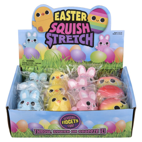 Easter Squish Stretch Assortment (12 Pc Display)