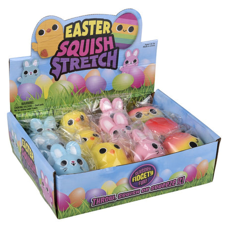 Easter Squish Stretch Assortment (12 Pc Display)