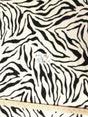 Animal Zebra Print White Fleece Fabric