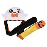 Light-Up Halloween Plush Hoodie Scarf Assortment (6 Pc Poly Bag)