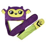 Light-Up Halloween Plush Hoodie Scarf Assortment (6 Pc Poly Bag)