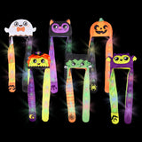 Light-Up Halloween Plush Hoodie Scarf Assortment (6 Pc Poly Bag)