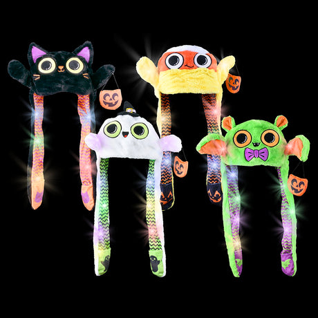 Halloween Light-Up Popping Ear Hat Assortment (4 Pc)