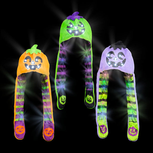 Light-Up Jack O' Lantern Hat (6 Pc Poly Bag)