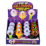 Halloween Mini Light Up Spinning Wand Necklace 4.5" (12 PC Display)