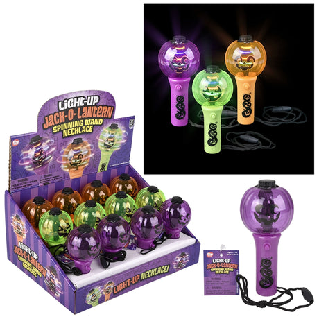 Jack O Lantern Light Up Wand Necklace (1 DSP)
