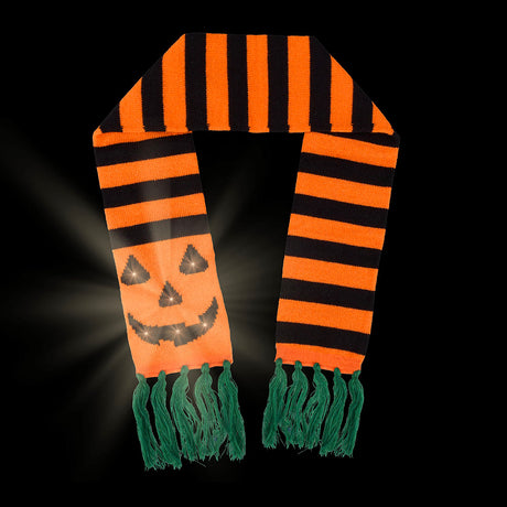 Light-Up Jack O' Lantern Scarf 35"
