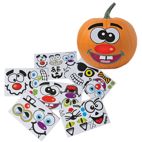 Jack-O-Lantern Stickers for Pumpkins (1 DZ)