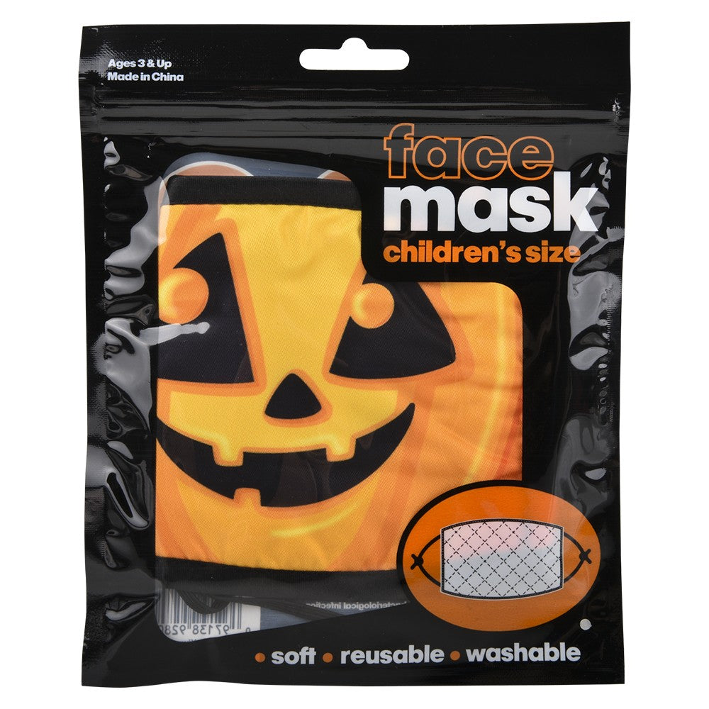 Jack-O-Lantern Face Mask Child Size (1 DZ)