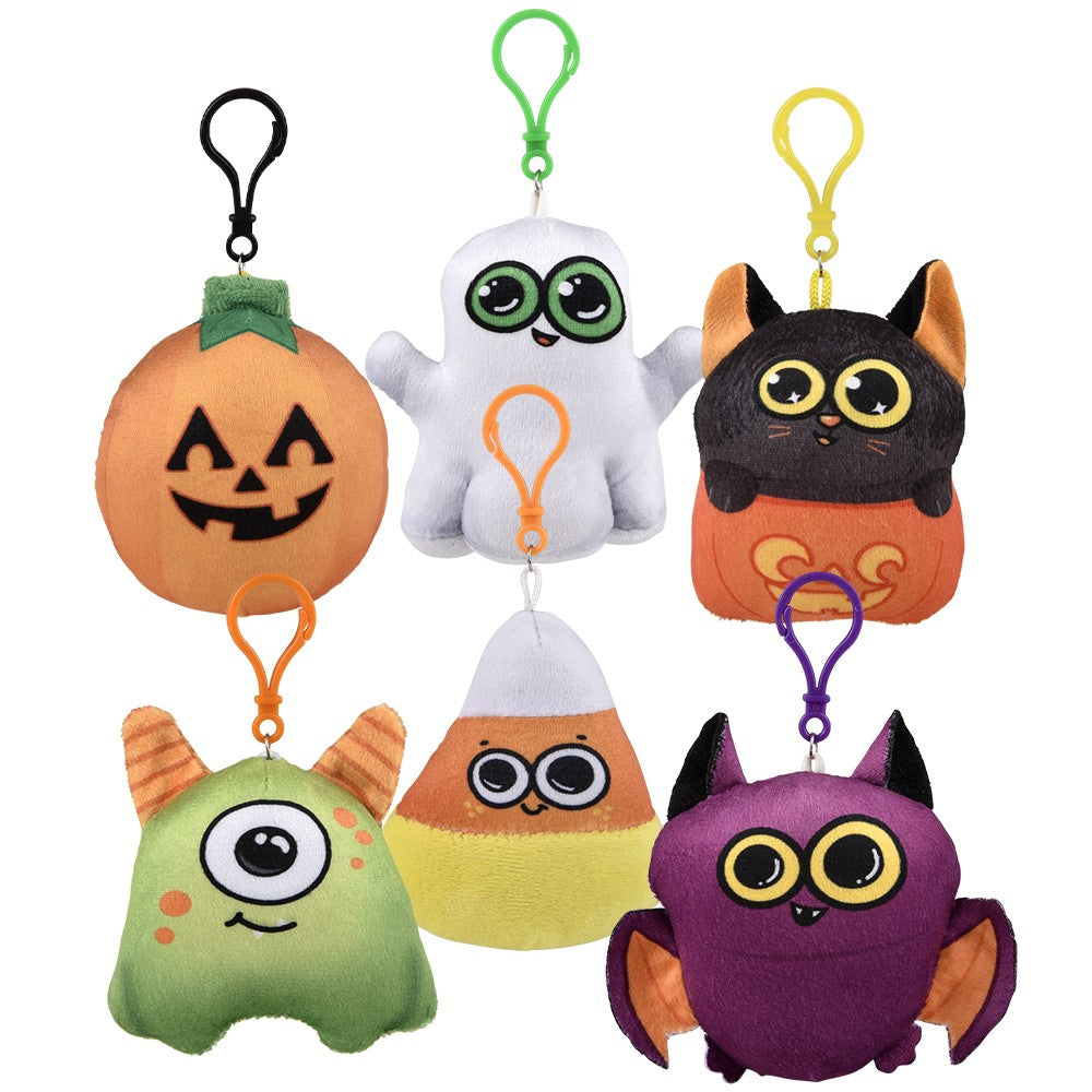 Halloween Plush Backpack Clip-Ons (1 DZ)