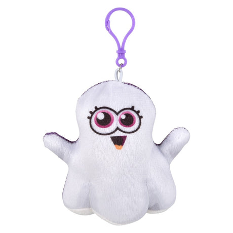 Halloween Plush Ghost Backpack Clip On (1 DZ)
