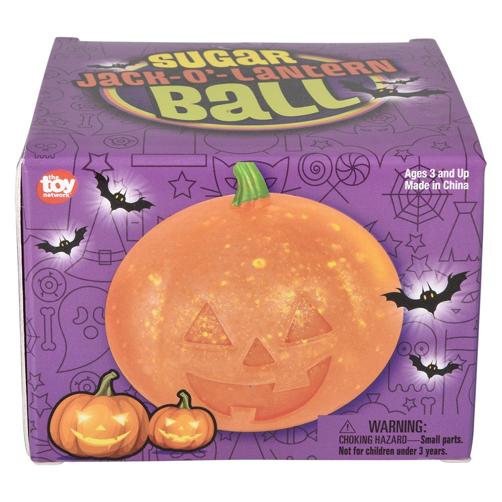 Jack O Lantern Squeezy Sugar Ball (12 Pc Display)